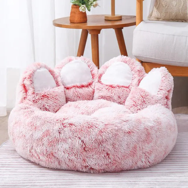 Warmen Zwinger Pet Bear Paw Shaped House Small Dog Bed