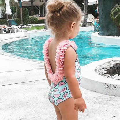 Toddler Baby Girls Watermelon One-Piece Swimsuit