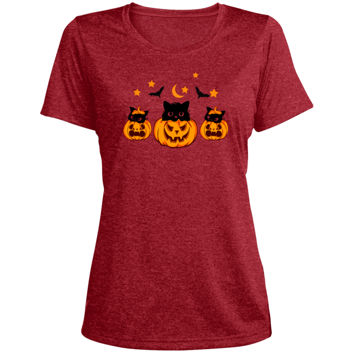 Ladies' Heather Scoop Neck halloween Tee