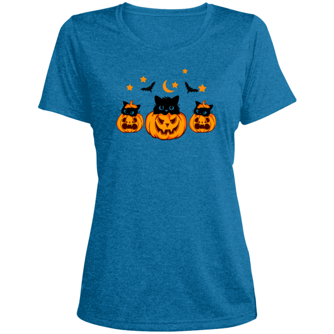 Ladies' Heather Scoop Neck halloween Tee