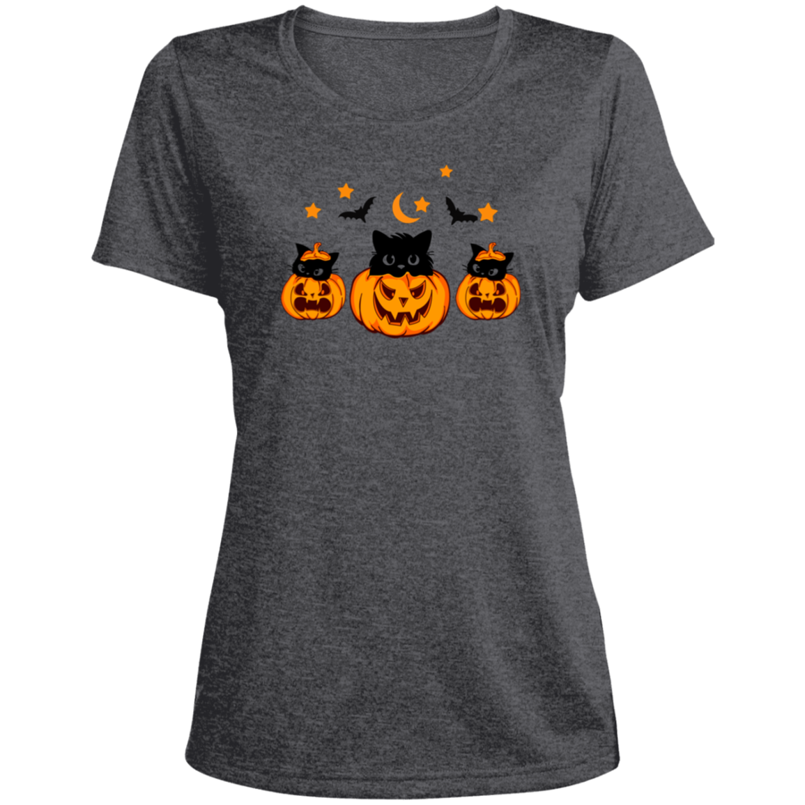 Ladies' Heather Scoop Neck halloween Tee