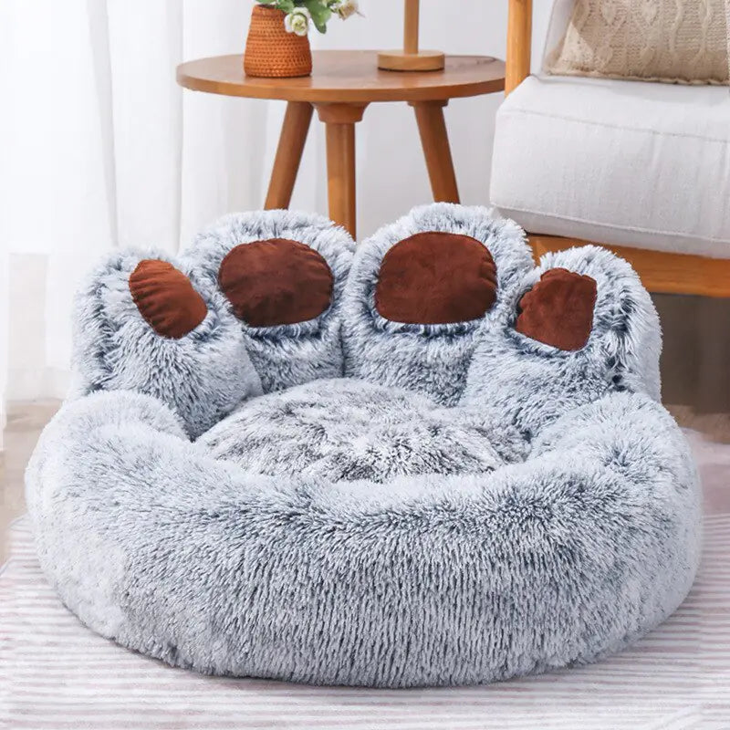 Warmen Zwinger Pet Bear Paw Shaped House Small Dog Bed