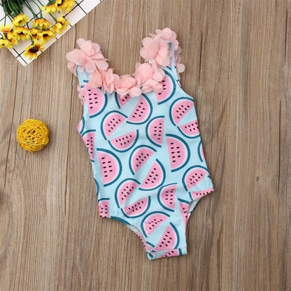 Toddler Baby Girls Watermelon One-Piece Swimsuit