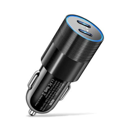 Fast Charging 68W Dual USB Type C Car Charger